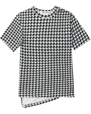 Comme des Garçons ハウンドトゥース Tシャツ - ブラック
