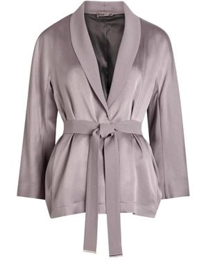 Herno Shawl-collar Belted Jacket - Gray