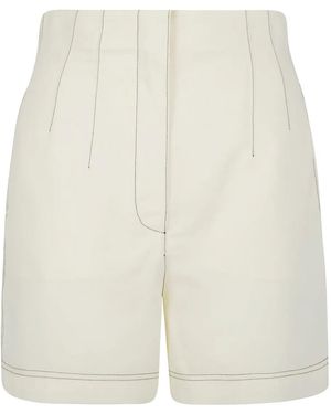 Philosophy Di Lorenzo Serafini Shorts con costuras en contraste - Blanco