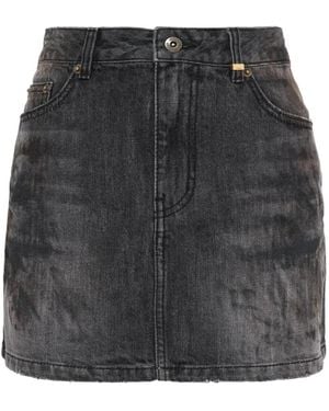 we11done Ausgeblichener Jeans-Minirock - Grau