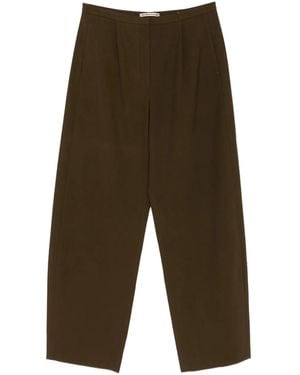 OPEN YY Volume Tuck Pleated Pants - Green