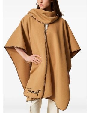 Twinset Stitched cape - Marrón