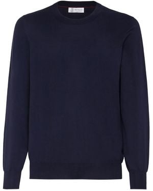 Brunello Cucinelli クルーネック セーター - ブルー