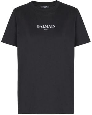 Balmain T-Shirt With Print - Black