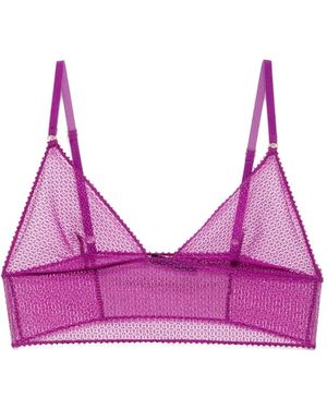 Kiki de Montparnasse Crochet Longline Bra - Purple