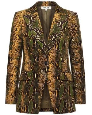 Diane von Furstenberg Charlie Einreihiger Blazer Mit Schlangenprint - Grün