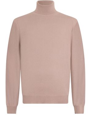 Malo Roll Neck Jumper - Pink