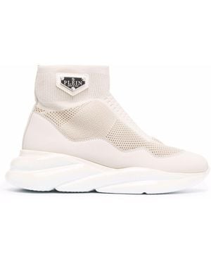 Philipp Plein Sock-Style Chunky Trainers - Natural