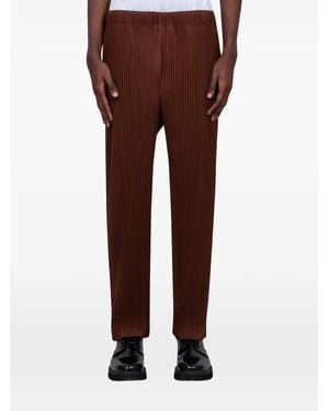 Homme Plissé Issey Miyake Pleated Trousers - Brown