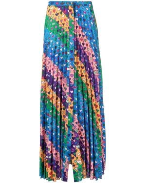 ALESSANDRO ENRIQUEZ Pleated Mid-Length Skirt - Blue