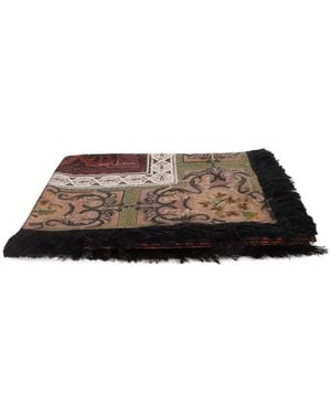 Pierre Louis Mascia Aloeuw Jacquard-Woven Fringed Scarf - Brown