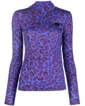 Viktor & Rolf Langarmshirt Mit Logo-Patch - Blau