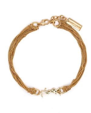 Saint Laurent Cassandre Chain Bracelet - White