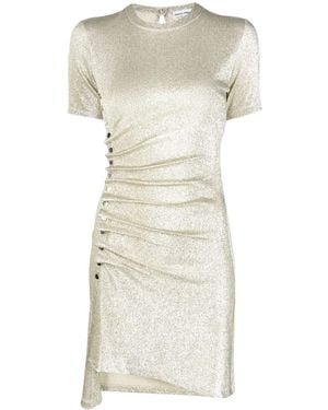 Rabanne Robe Short Dress Silver/gold - Natural