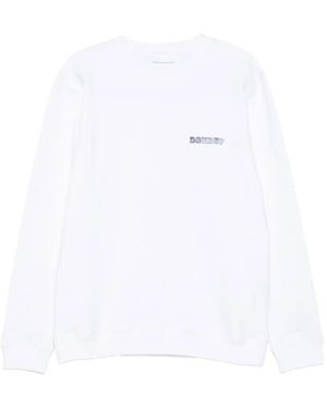 Dondup Logo-Print Crew Neck Sweatshirt - White