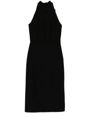 Max Mara Halterneck Sheath Midi Dress - Black