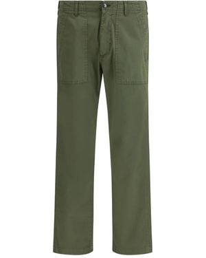Cruna Cork Patch-Pockets Pants - Green