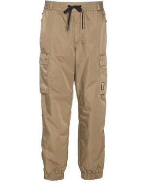 Moncler Logo-Patch Elasticated Trousers - Natural