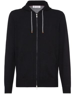 Brunello Cucinelli Kapuzenjacke Mit Kordelzug - Schwarz