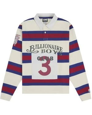 BBCICECREAM Gestreiftes Poloshirt - Weiß