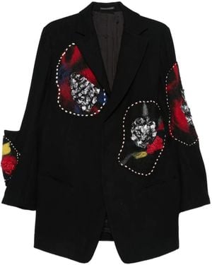 Yohji Yamamoto Wool panelled jacket - Negro