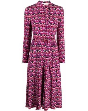 Valentino Garavani Optical Print Shirtdress - Purple