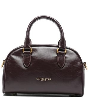 Lancaster Retro Bow Logo-Print Top-Handle Tote Bag - Black