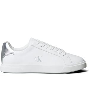 Calvin Klein Logo Trainers - White