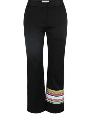 Hellessy Loic Stripe-Detail Trousers - Black