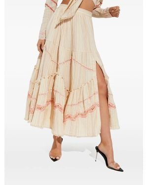 Hemant & Nandita Side-Split Maxi Skirt - Natural
