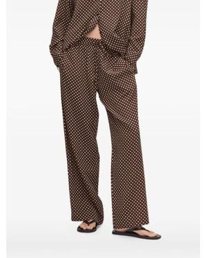 Matteau Polka-Dot Drawstring Pants - Brown