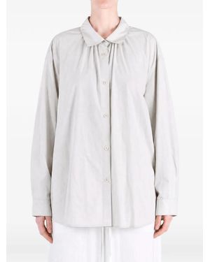 Amomento Camicia Con Arricciatura - Bianco