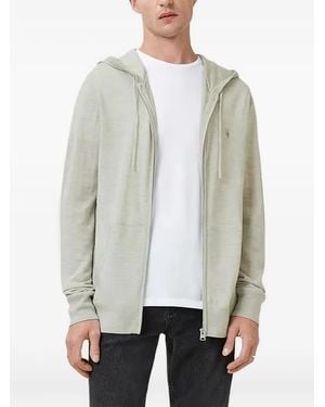AllSaints Hooded Zip-Up Jumper - White