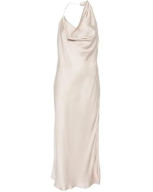 Nineminutes Cowl-Neck Backless Midi Dress - White