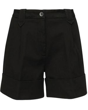 Fay Pleated Shorts - Black
