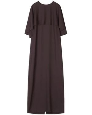 Stylein Maxine Cape-Detail Dress - Purple