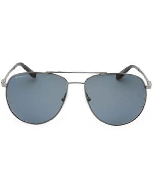 Ferragamo Pilot-Frame Sunglasses - Blue
