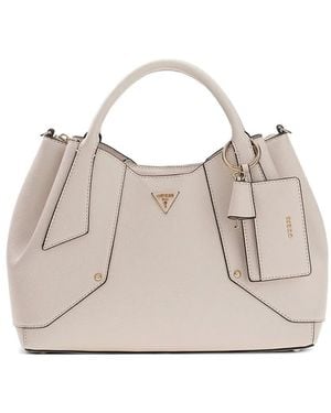 Guess Darcy Logo-Plaque Tote Bag - Natural