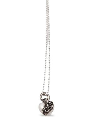 Chrome Hearts Collier À Pendentif Cœur - Blanc