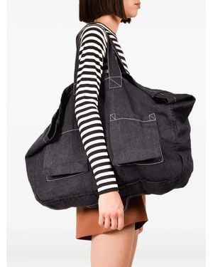 Ioana Ciolacu Tote Bag mit Jeanstasche - Schwarz