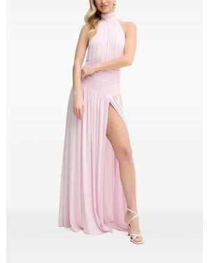 Elisabetta Franchi Robe Longue À Design Drapé - Rose
