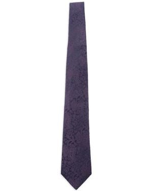 Etro Jacquard Paisley-Print Silk Tie - Blue