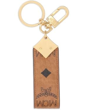 MCM Logo-Plaque Keyring - White