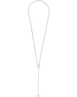 Tom Wood Robin Duo L Chain Necklace - White