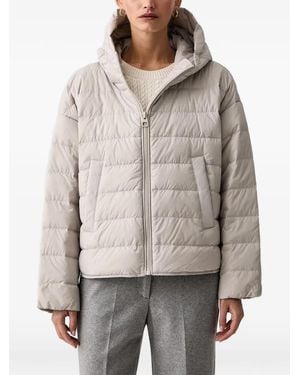 Marc O' Polo Hooded Quilted Jacket - Gray
