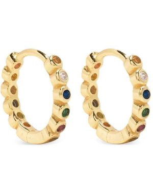Hzmer Jewelry Circular-Design Huggie Earrings - Metallic