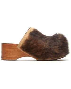 Acne Studios 70Mm Wood Clogs - Brown
