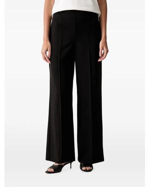 Joseph Ribkoff Logo-Plaque Wide-Leg Trousers - Black