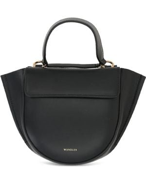 Wandler Mini Hortensia Leather Tote Bag - Black