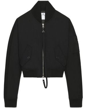 Courreges Cropped Bomber Jacket - Black
